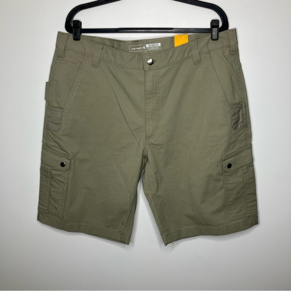 NWT CARHARTT Rugged Flex Relaxed Fit Ripstop Cargo Shorts Gray 40 - Picture 2 of 6